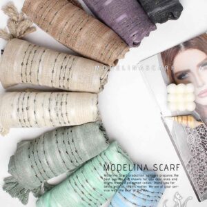 شال ابریشم منگوله دار (وارداتی) 1552