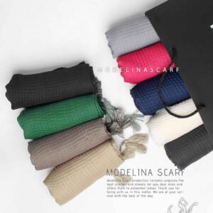 شال پلیسه مربعی نخی1581