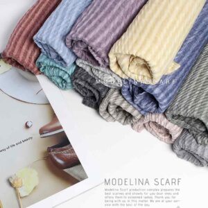 10614 شال پلیسه راه راه (وارداتی)