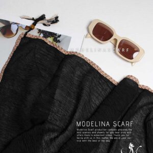 1626m1شال پلیسه نخی مشکی