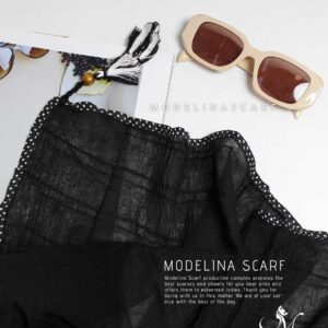 1626m3 شال نخی پلیسه مشکی