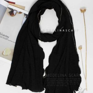 شال پلیسه لبه زنجیردار پاییزه (وارداتی) 1639