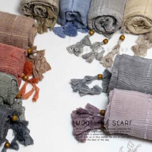 شال نخی پاییزه منگوله دار(وارداتی) 1667