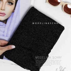 شال مشکی لمه دارپاییزه(وارداتی) 1661