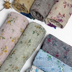 شال نخی پلیسه گلدار(وارداتی)1752