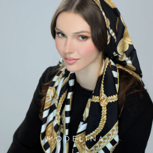 1743 روسری توویل ابریشم(وارداتی)