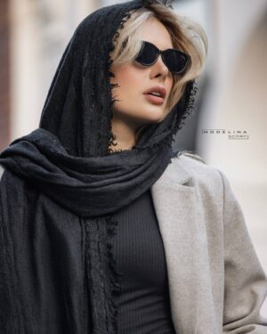 شال بوکله مشکی پارچه VIP