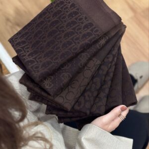 شال کشمیر قهوه ای سوخته پاییزه مارک تراکم بالا کد 10668