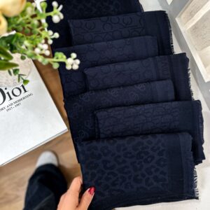 شال کشمیر سرمه ای پاییزه مارک تراکم بالا کد 10668