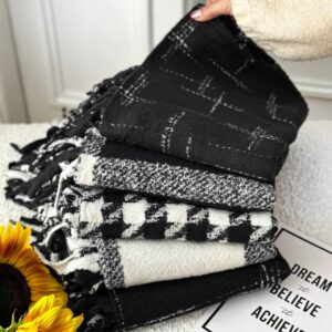 شال صابونی VIP پک مشکی سفید